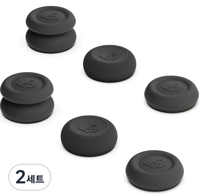 스컬앤코 스팀덱 스틱커버 세트, 블랙, 2세트