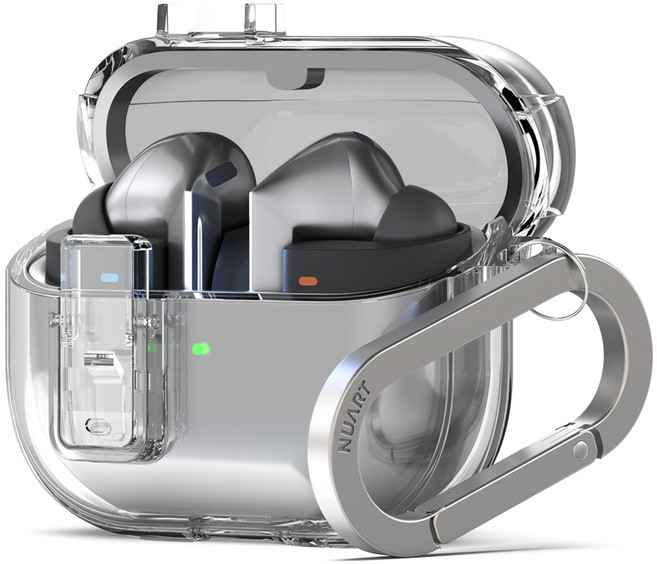 누아트 변색방지 락 범퍼 TPU 케이스, 투명, 1개, 갤럭시버즈3/버즈3프로/버즈3FE