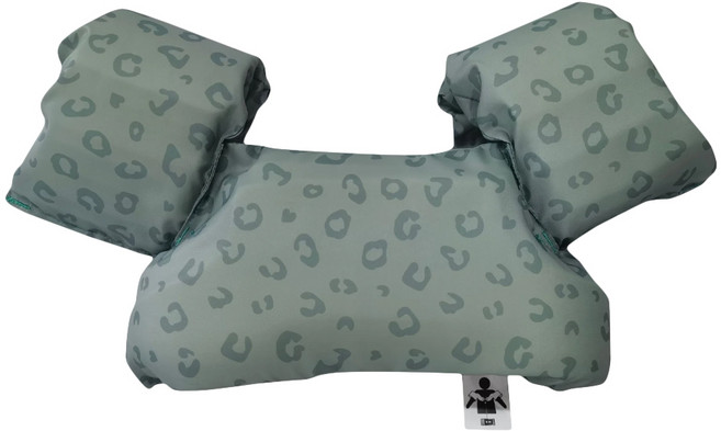 SWIM ESSENTIALS 幼兒/兒童臂圈型漂浮背心, Green Leopard 綠色小花豹, 1個