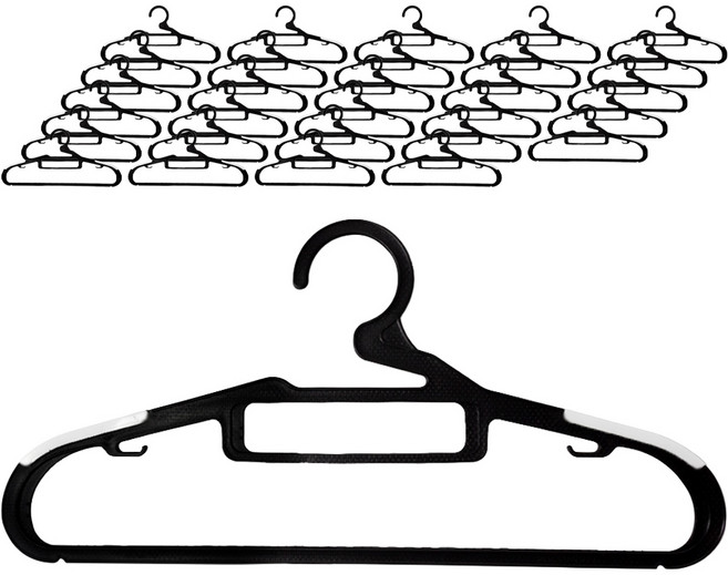 아임홈리빙 베이직 논슬립 행거 옷걸이, 화이트, 50개