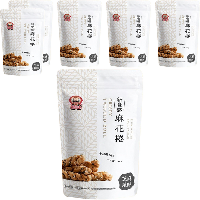 福味 小琉球麻花捲 芝麻, 200g, 6包