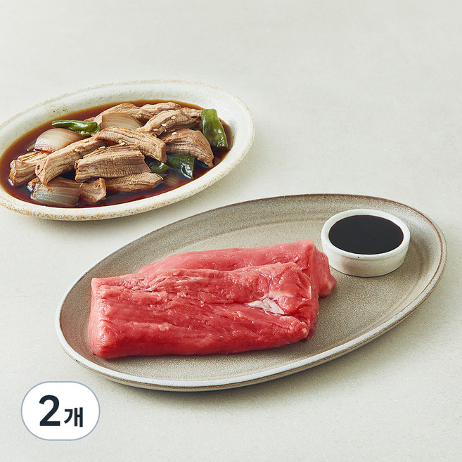 빌라스포크 무항생제 인증 한돈 안심 장조림용 (냉장), 300g, 2개