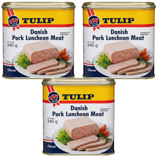 TULIP 豬肉餐肉, 340g, 3罐