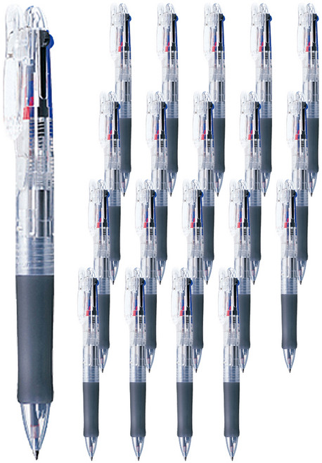 제브라 클립온 3C 멀티펜 0.7mm, 클리어, 20개