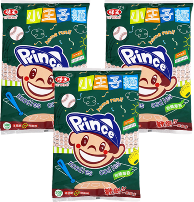 味王 小王子麵 岩燒海苔, 300g, 3袋