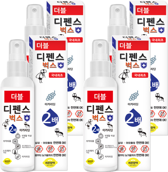 디펜스벅스 작은소참진드기 기피제 더블, 170ml, 4개