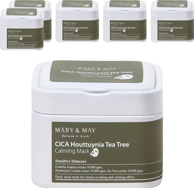 [비건뷰티] 마리엔메이 시카 어성초 티트리 카밍 뽑아쓰는 마스크팩 400g, 30개입, 6개 - 쿠팡