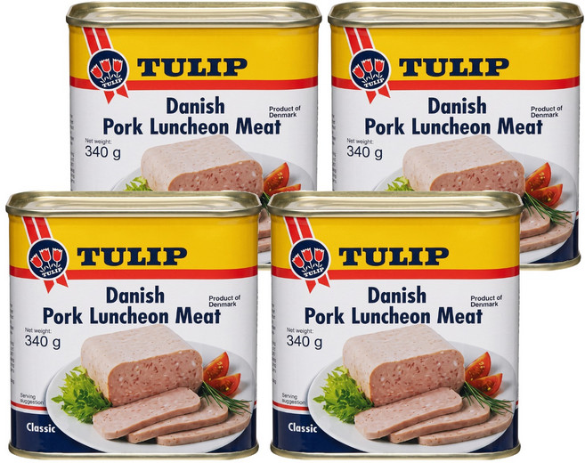 TULIP 豬肉餐肉, 340g, 4罐
