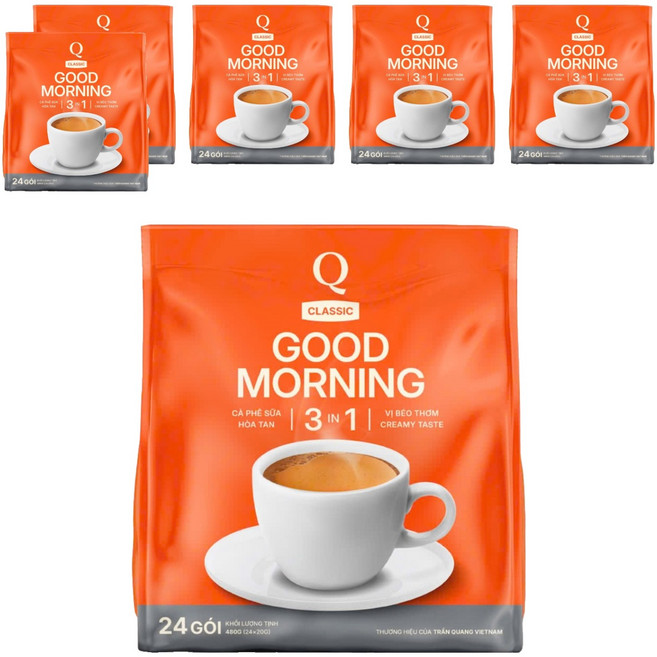 굿모닝 3in1 인스턴트 믹스커피, 24개입, 6개, 20g