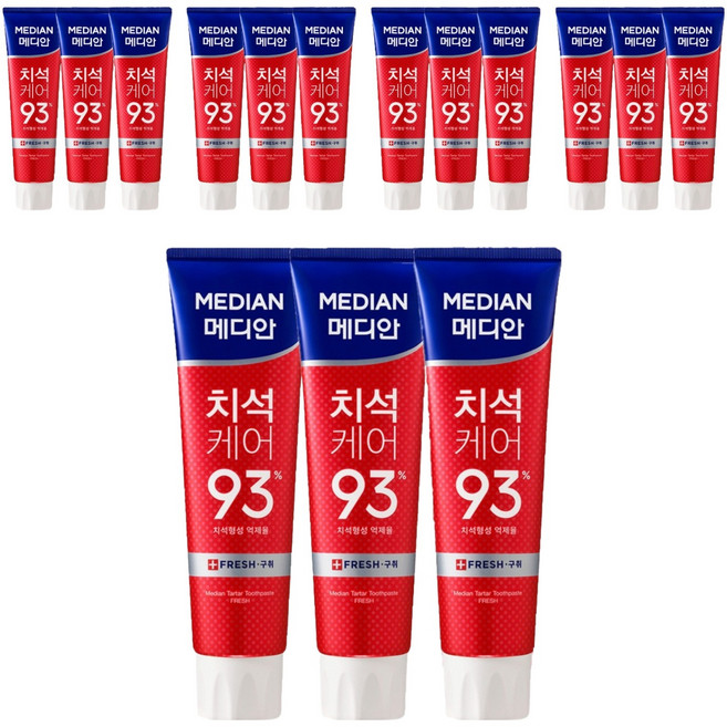 메디안 치석케어 구취 치약, 120g, 15개