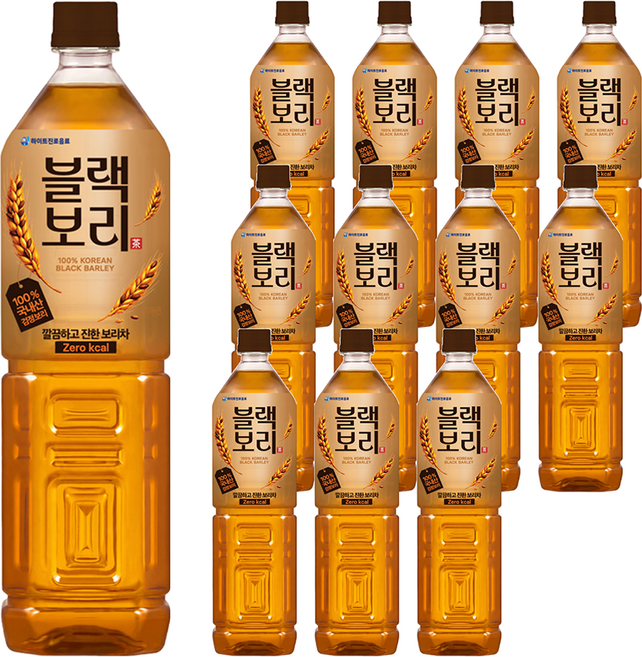 하이트진로 블랙보리 오리지널, 1.5L, 12개