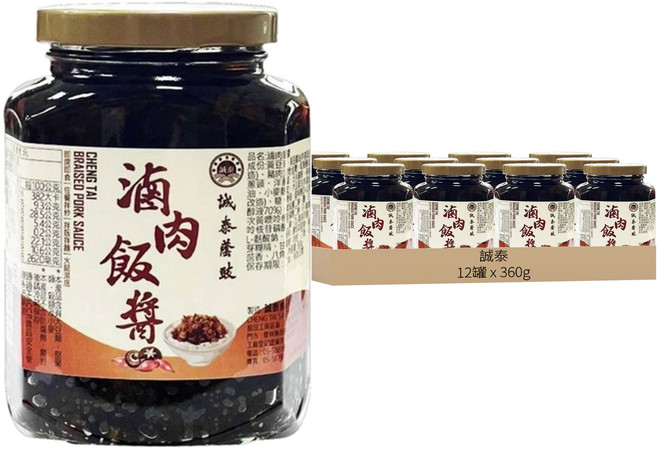 誠泰 滷肉飯醬, 360g, 12罐