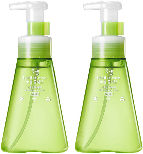 순샘 버블 올리브 주방세제, 350ml, 2개