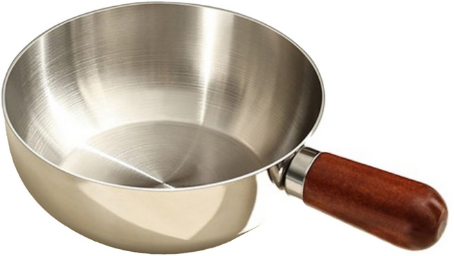 젠쿠스 스테인리스 나무손잡이 미니냄비, 혼합색상, 1개, 14cm