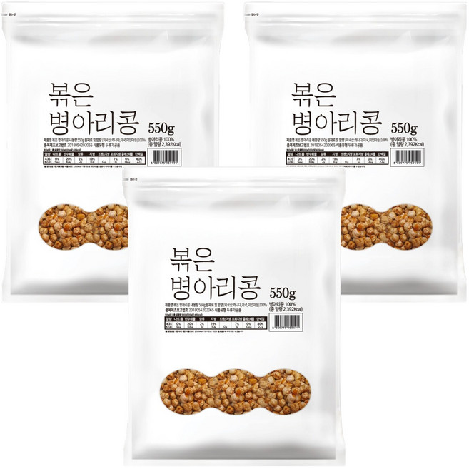 대구농산 볶은 병아리콩 봉, 550g, 3개