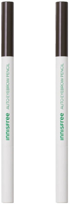 INNISFREE 台灣公司貨 妝自然眉筆 0.3g, 5號 深咖啡色, 2支