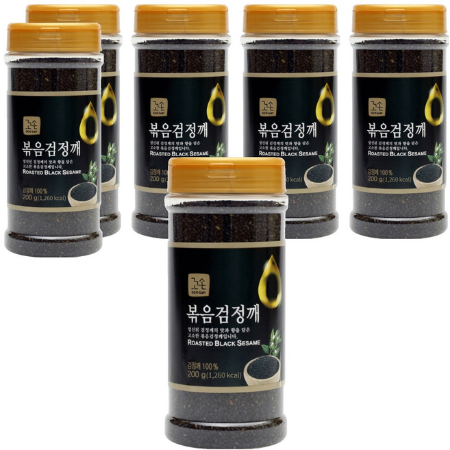 꼬손 볶음 검정깨, 200g, 6개