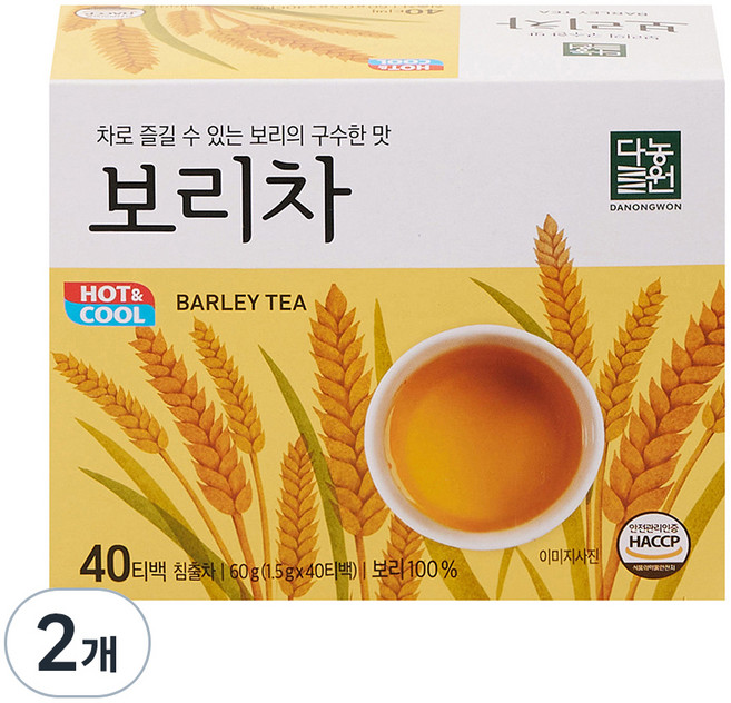 다농원 보리차, 1.5g, 40개입, 2개