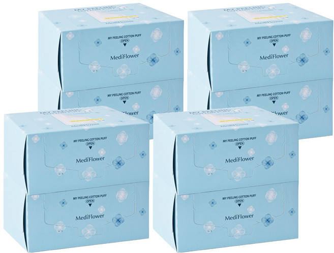 메디플라워 마이 필링 코튼 퍼프, 80개입, 8개