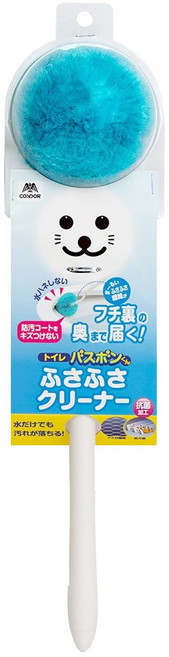 CONDOR 山崎 小海豹馬桶潔淨刷 特殊纖維刷毛 圓弧設計桿身, 小海豹 藍色 + 白色, 1支