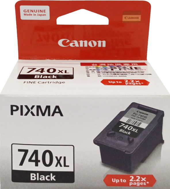 Canon 佳能 原廠噴墨專用墨水匣 PG-740XL 14ml, 黑色, 1個
