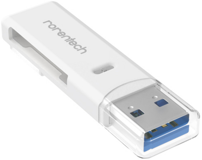 로랜텍 USB 3.0 블랙박스 SD카드 멀티 카드 리더기, RT-U197, 화이트, 1개