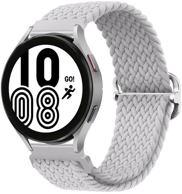 스페이스쉴드 갤럭시워치 시리즈 호환 버클형 브레이드 솔로루프 스트랩 20mm, 실버