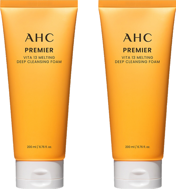 AHC 프리미어 비타 13 멜팅 딥 클렌징 폼, 200ml, 2개