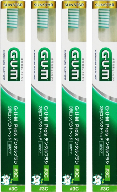 SUNSTAR 三詩達 G.U.M 先端超細型牙周牙刷 3排22束, 1入, 4支