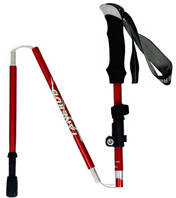 tanerdd 鋁合金登山杖, 紅色, 1支
