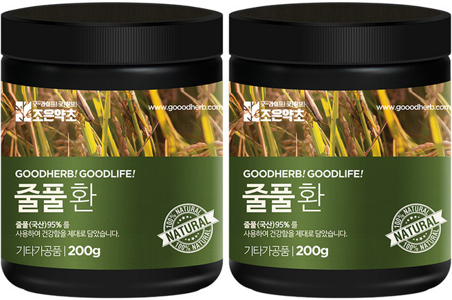 조은약초 프리미엄 줄풀환, 2개, 200g