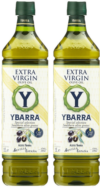 YBARRA 特級初榨冷壓橄欖油, 2瓶, 1L