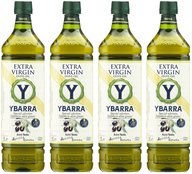 YBARRA 特級初榨冷壓橄欖油, 4瓶, 1L
