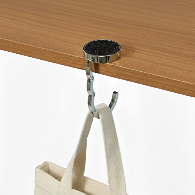 미소로운 휴대용 가방걸이 4.5cm, 글리터 블랙, 2개