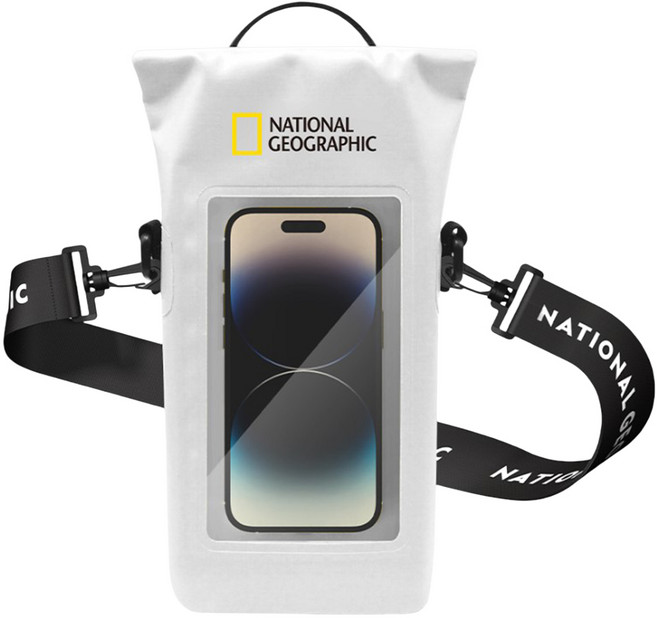 NATIONAL GEOGRAPHIC 國家地理 防水手機袋 180 x 290 x 70mm 2L, 白色, 1個