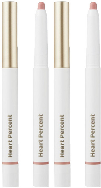 [비건뷰티] 하트퍼센트 도트 온 무드 립펜슬 0.8g, 06로즈베이지, 2개