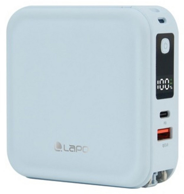 LaPO 全功能無線充電行動電源 Type-C, WT-08TC, 天空藍