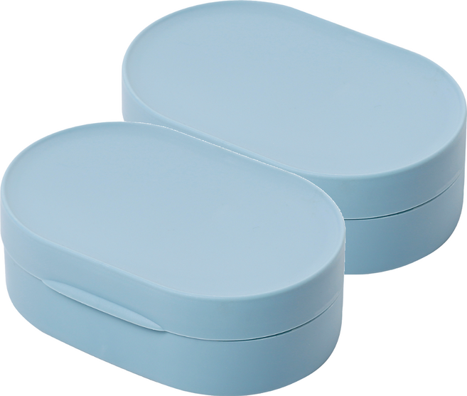 HIKARI 日光生活 香皂盒 M632, 藍色, 2個