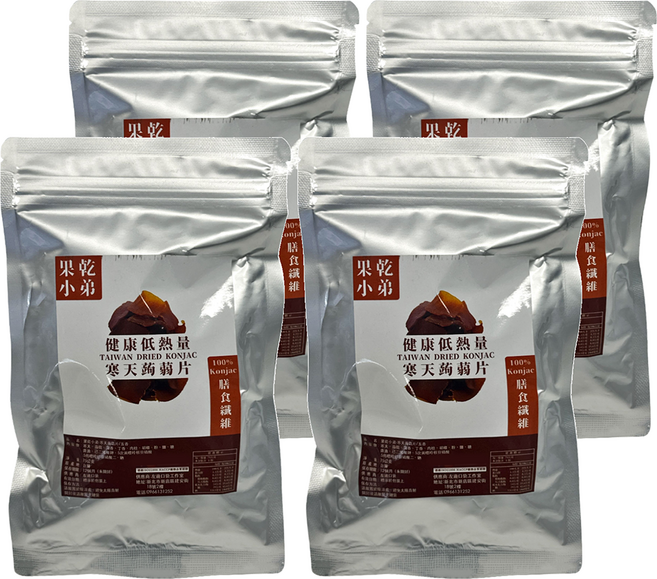 果乾小弟 寒天蒟蒻片, 75g, 4包