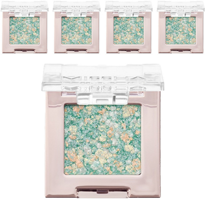 미샤 글리터 프리즘 아이섀도 2g, No 22 민트 프리즘, 5개