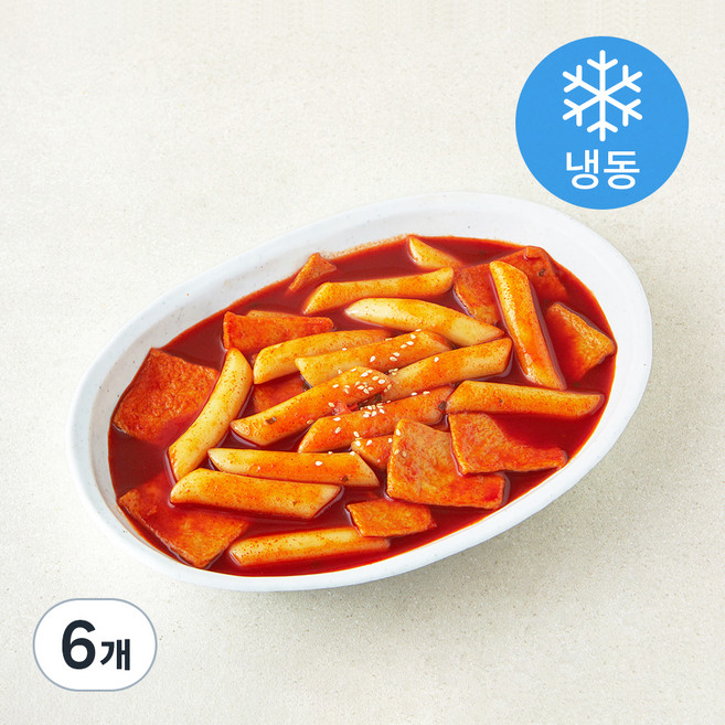 쿡생 딱좋은 1인분 국물떡볶이 (냉동), 6봉, 310g