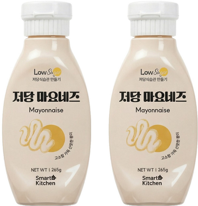 스마트키친 저당 마요네즈, 2개, 265g