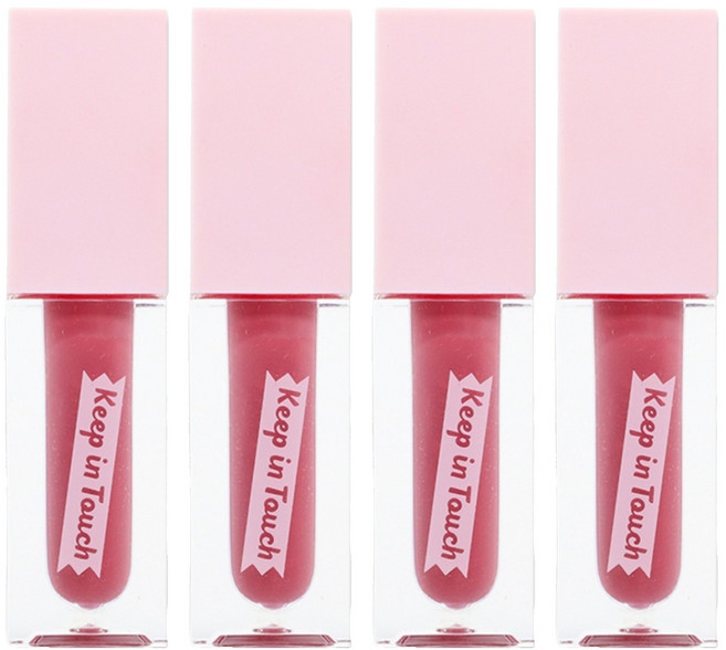 [비건뷰티] 키핀터치 젤리 립 플럼퍼 틴트, 파라다이스핑크, 4개