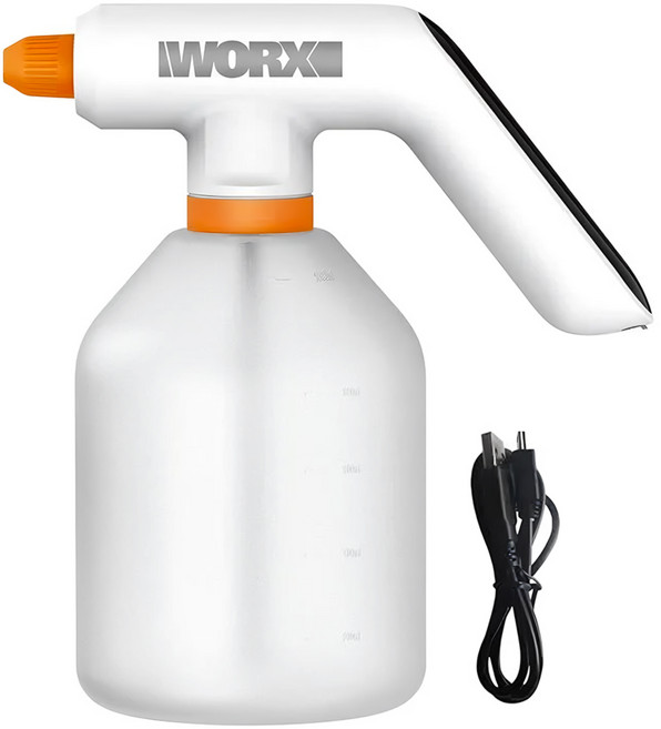 WORX 威克士 台灣公司貨 3.6V鋰電霧化噴壺 電噴壺 含USB數據線, 透明色, 1個