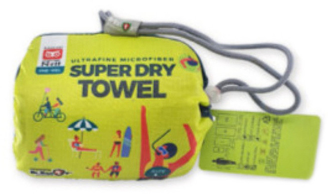 엔릿 슈퍼드라이 스포츠타올 L 60 x 120 cm, Gray, 1개