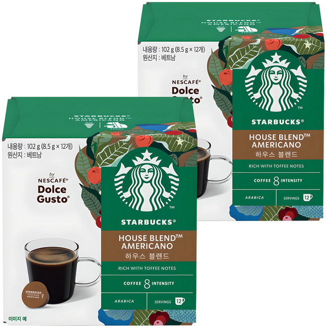 스타벅스 하우스 블렌드 캡슐커피, 8.5g, 12개입, 2개