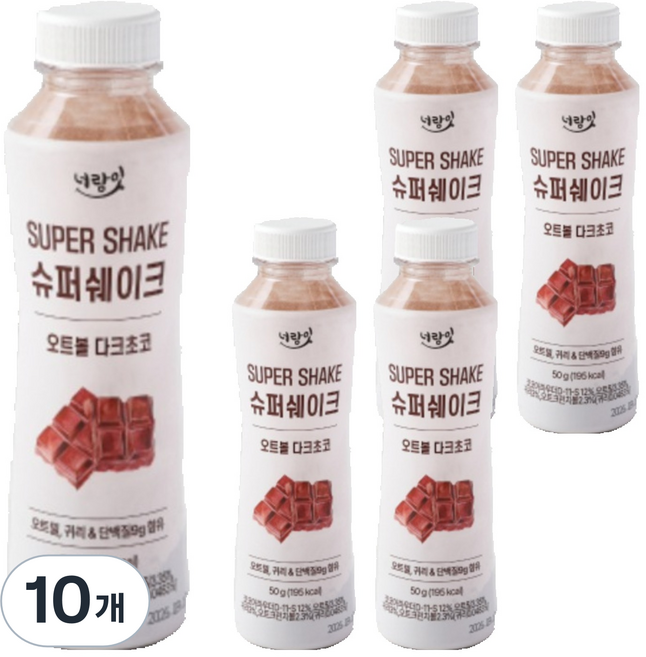 마커린 슈퍼쉐이크 오트볼 다크초코, 10개, 50g