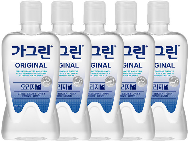 가그린 오리지널 구강청결제, 750ml, 5개