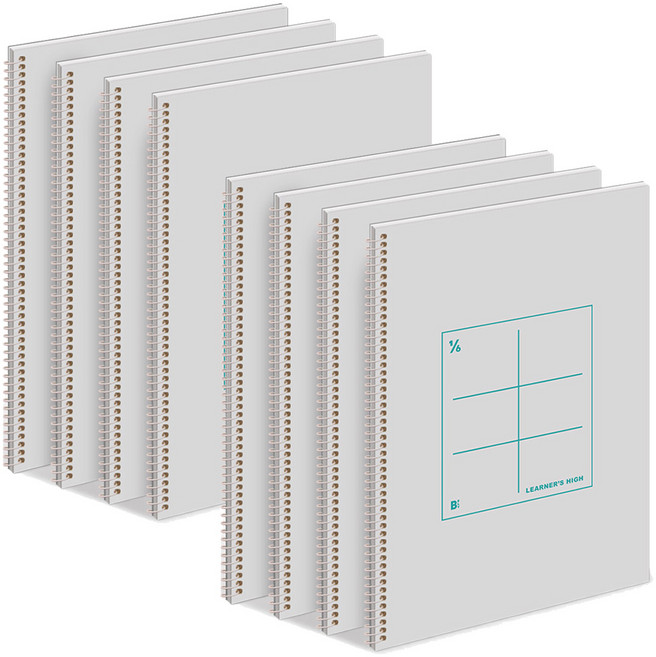 비플라이 다분할 노트 6분할 190 x 258 mm 4p 세트, 그레이, 2세트