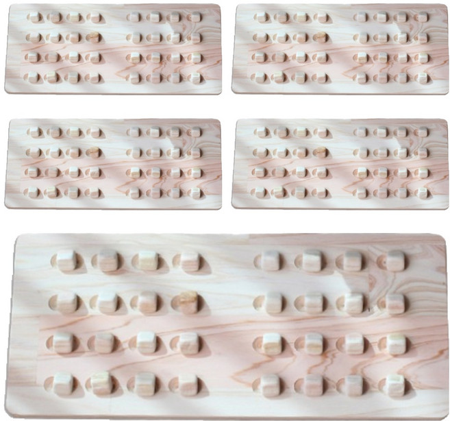 JAYJUN扁柏 扁柏方塊足部指壓器 3214, 5個, 單一顏色